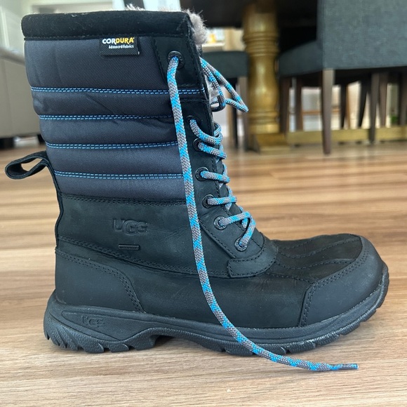 UGG - Men's Butte Quilted Black /Big Sky 1158279 Leather Winter Boot - Picture 7 of 9